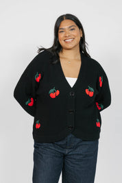 CHERRY CARDIGAN IN MIDNIGHT BLACK - Blue Sky Fashions & Lingerie