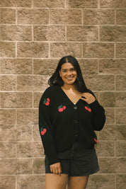 CHERRY CARDIGAN IN MIDNIGHT BLACK - Blue Sky Fashions & Lingerie