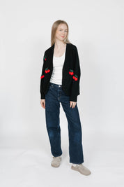 CHERRY CARDIGAN IN MIDNIGHT BLACK - Blue Sky Fashions & Lingerie