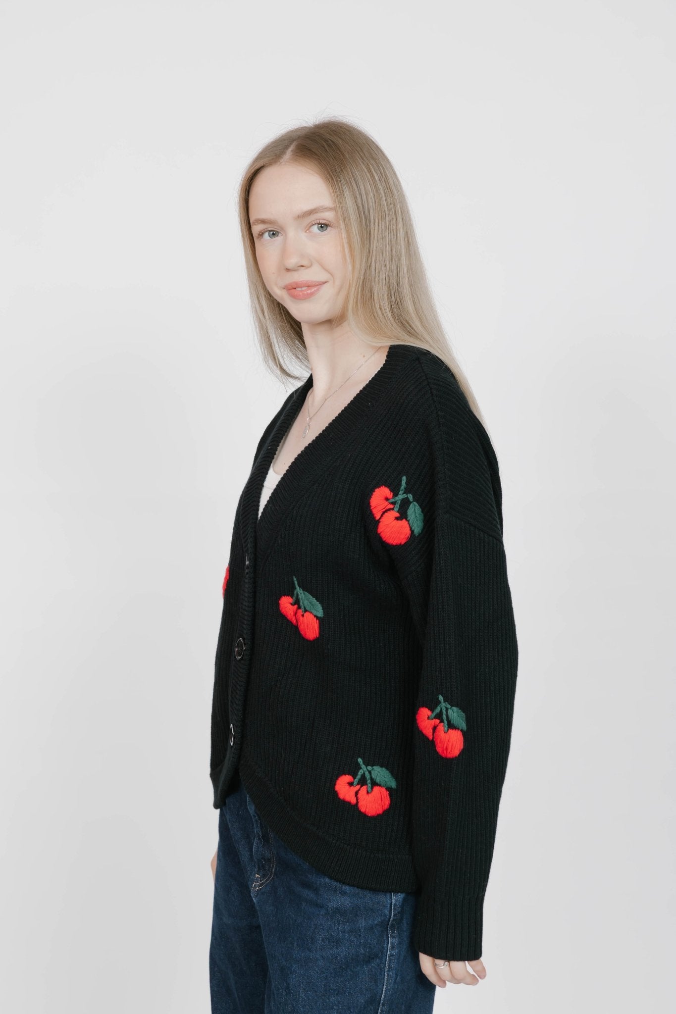 CHERRY CARDIGAN IN MIDNIGHT BLACK - Blue Sky Fashions & Lingerie