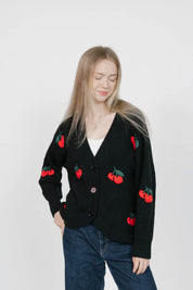 CHERRY CARDIGAN IN MIDNIGHT BLACK - Blue Sky Fashions & Lingerie