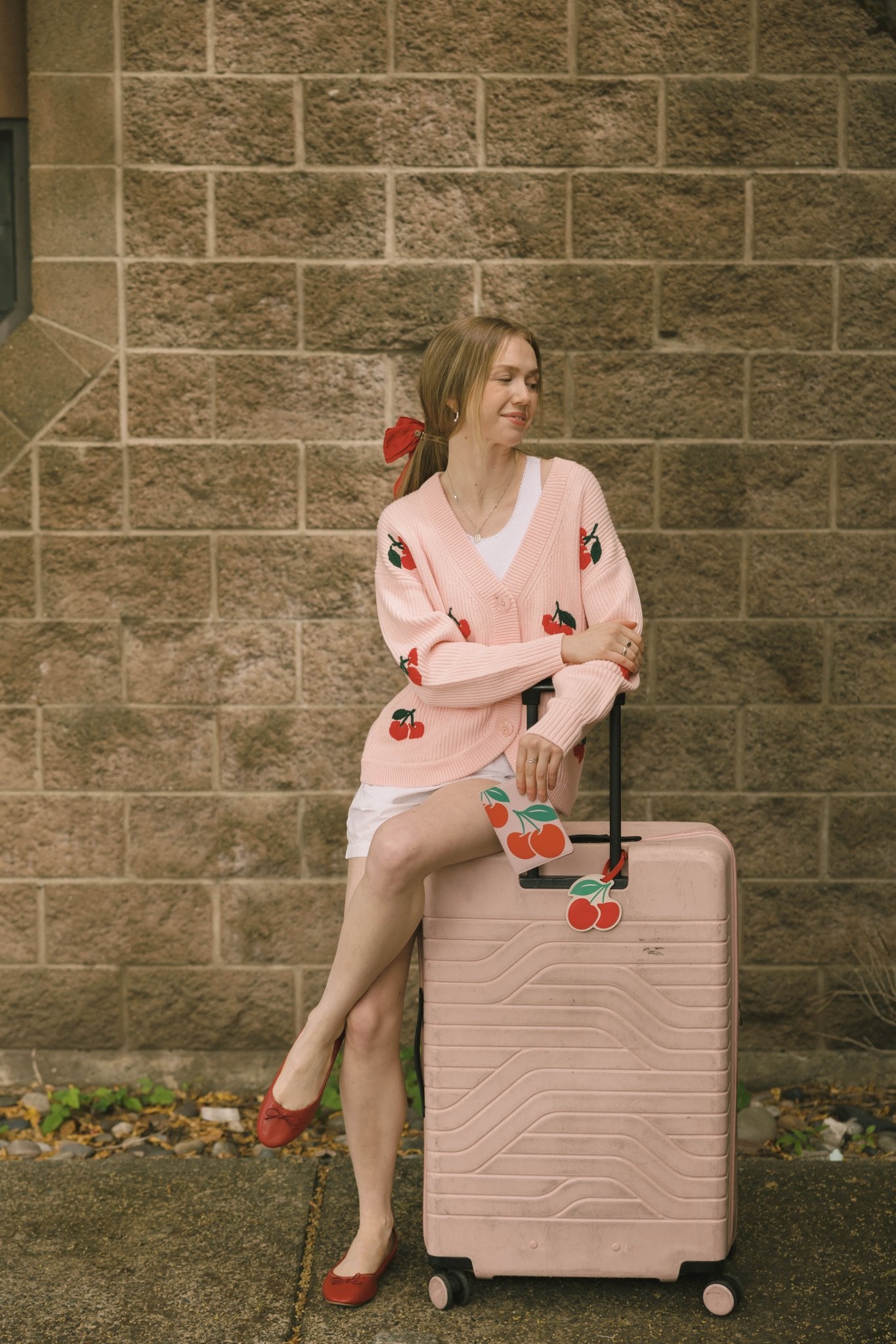 CHERRY CARDIGAN IN PINK - Blue Sky Fashions & Lingerie