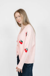 CHERRY CARDIGAN IN PINK - Blue Sky Fashions & Lingerie