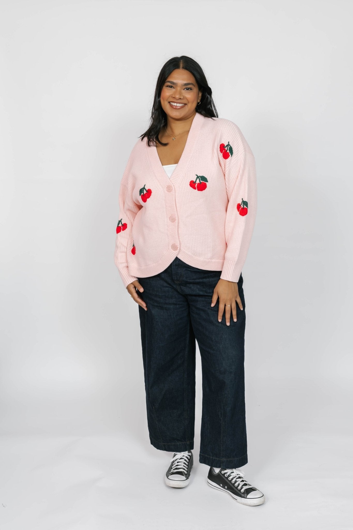 CHERRY CARDIGAN IN PINK - Blue Sky Fashions & Lingerie