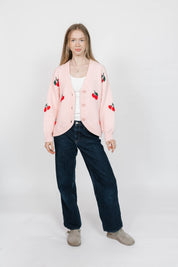CHERRY CARDIGAN IN PINK - Blue Sky Fashions & Lingerie