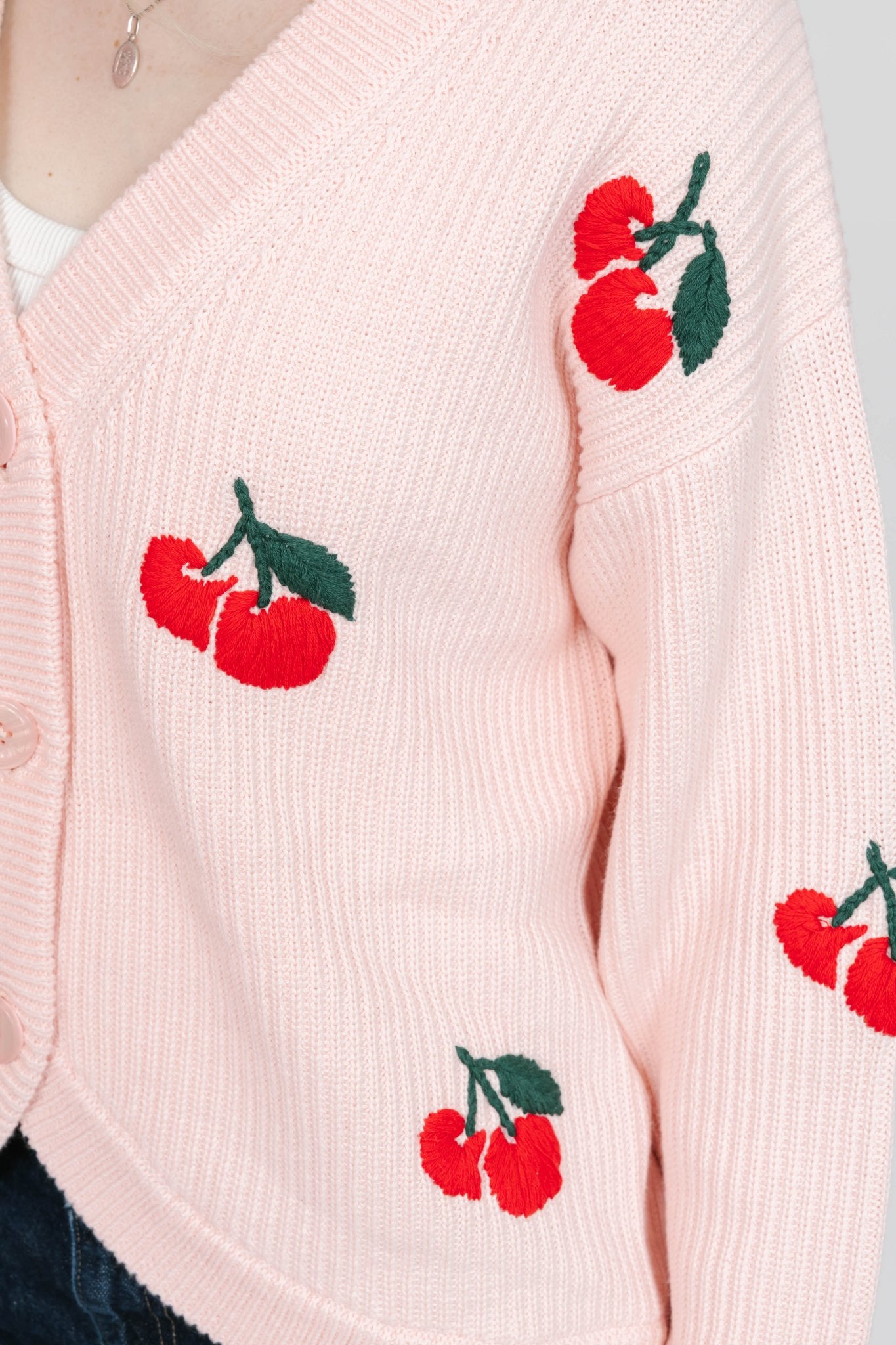 CHERRY CARDIGAN IN PINK - Blue Sky Fashions & Lingerie