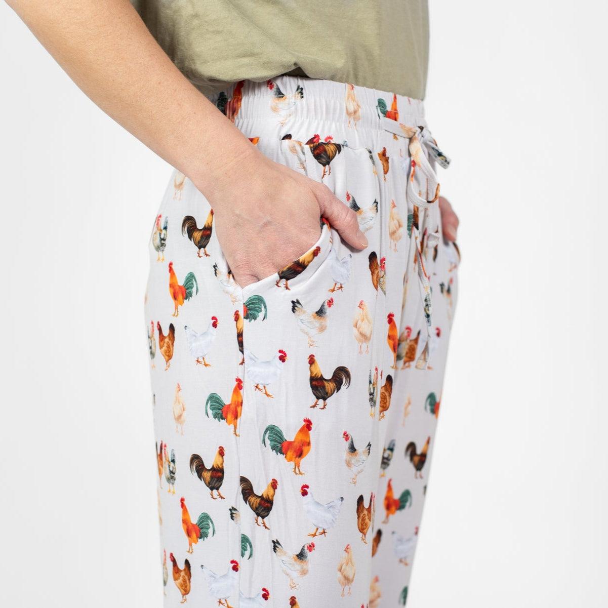 Chicken Adult Bamboo Pajama Pants - Blue Sky Fashions & Lingerie