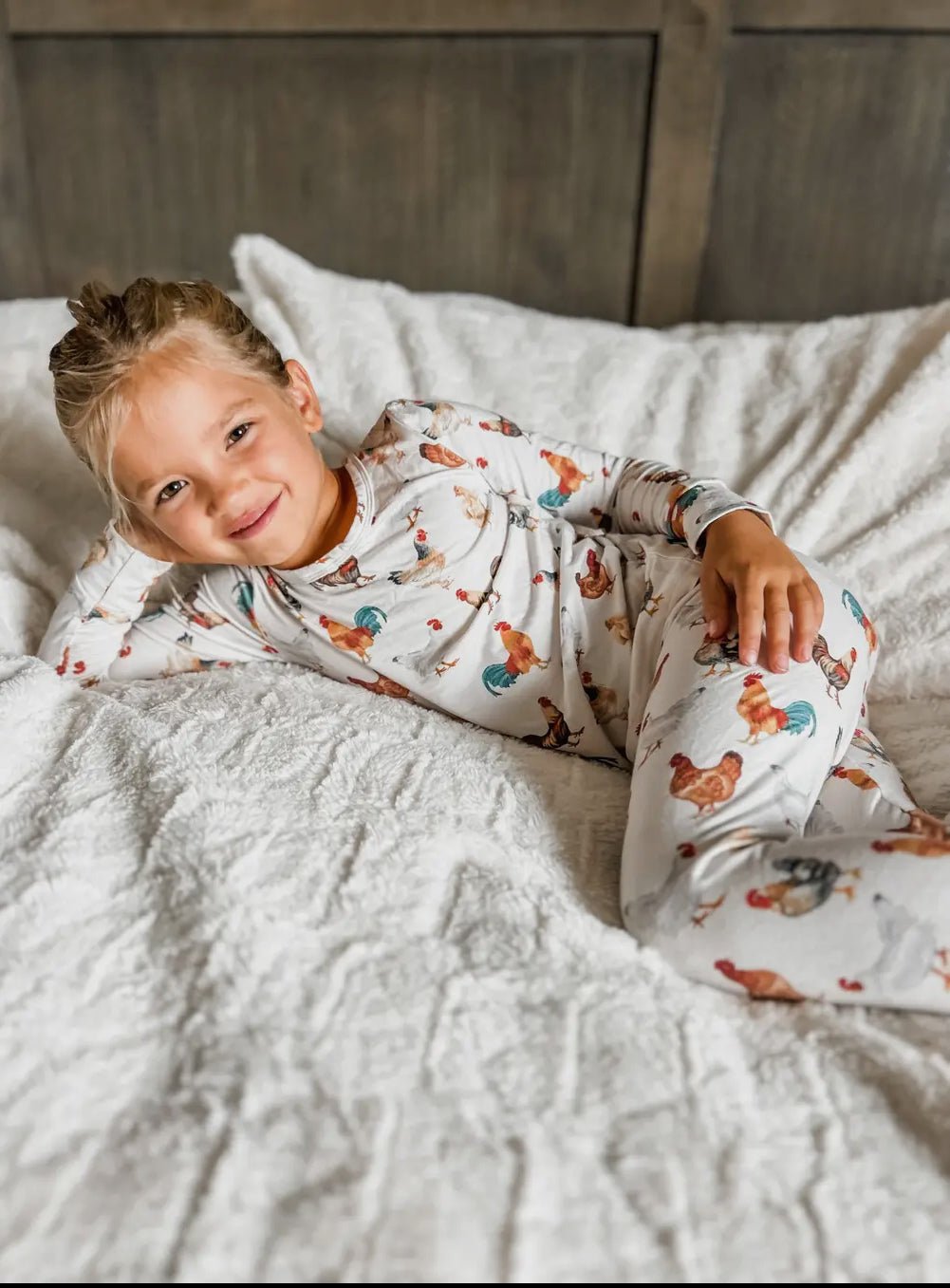Chicken Toddler/Youth Bamboo Pajama Set - Blue Sky Fashions & Lingerie