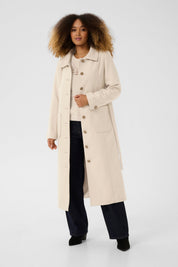 Clara Long Coat by Cream - Blue Sky Fashions & Lingerie