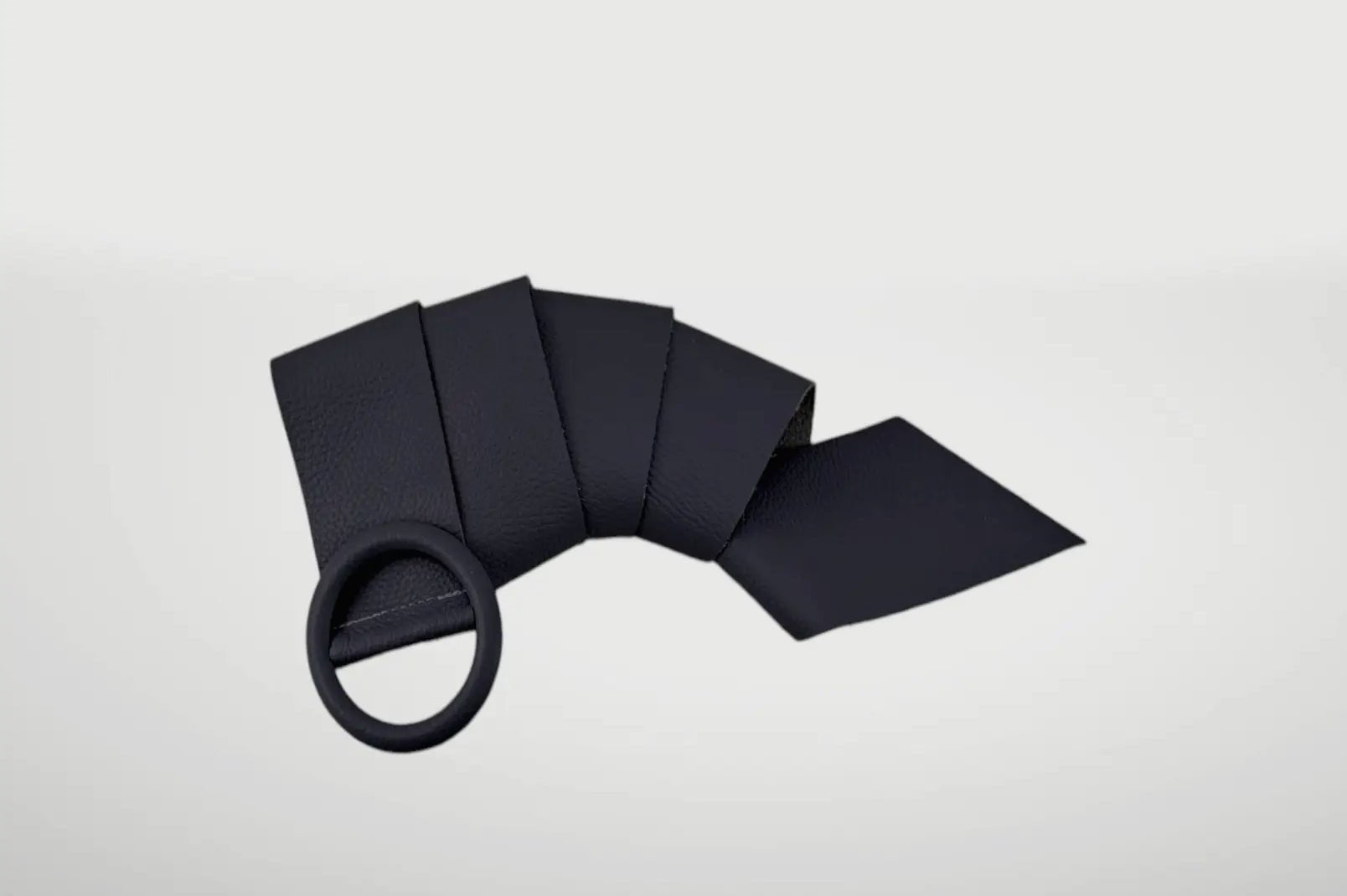 Claudia Cowhide Belt - Black - Blue Sky Fashions & Lingerie