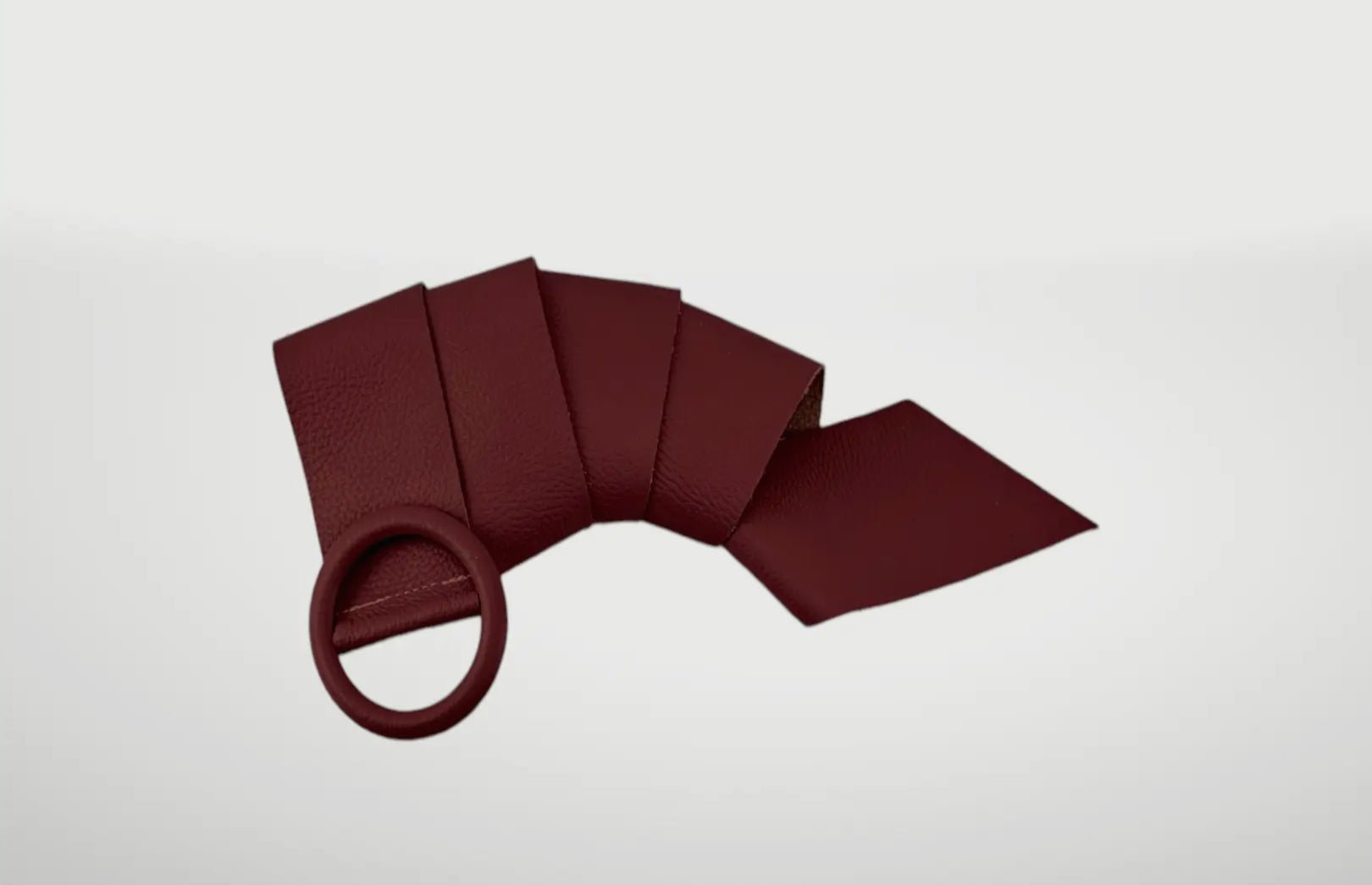 Claudia Cowhide Belt - Wine Red - Blue Sky Fashions & Lingerie