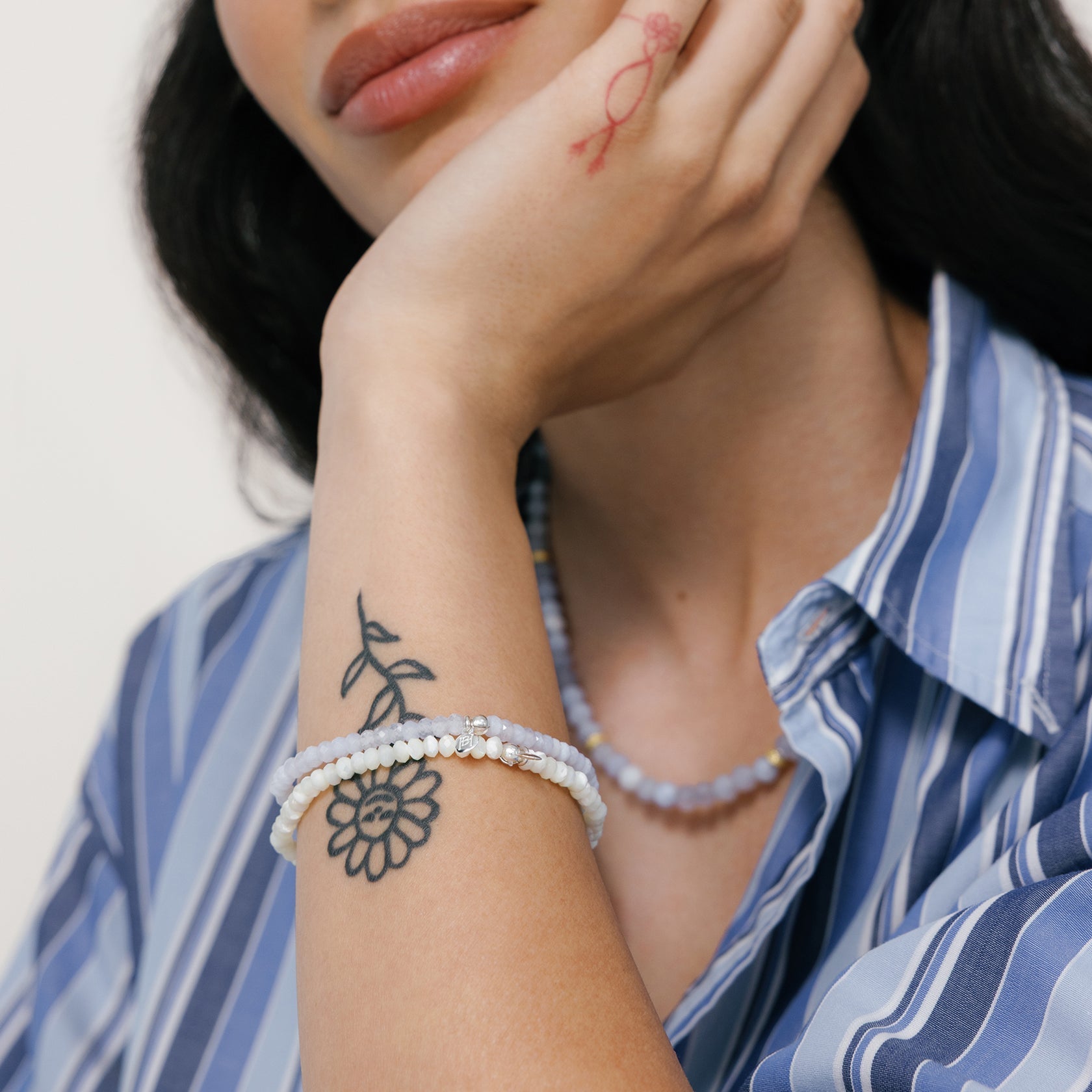 COASTAL GEMSTONE BRACELET - BLUE LACE AGATE - Blue Sky Fashions & Lingerie