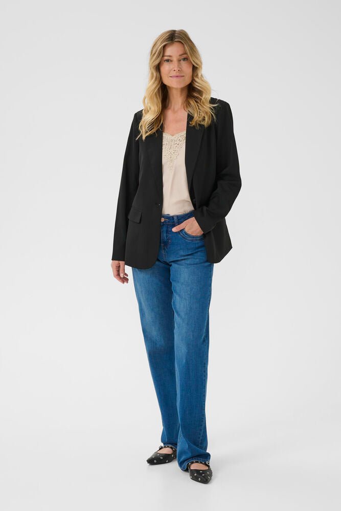 Cocamia long sleeve blazer by Cream - Black - Blue Sky Fashions & Lingerie