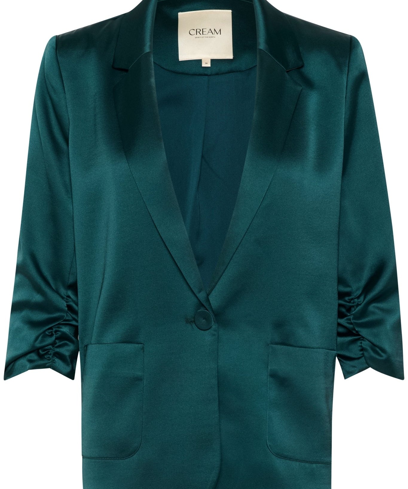 Cocamia Sateen Blazer by Cream - Ponderosa Pine - Blue Sky Fashions & Lingerie