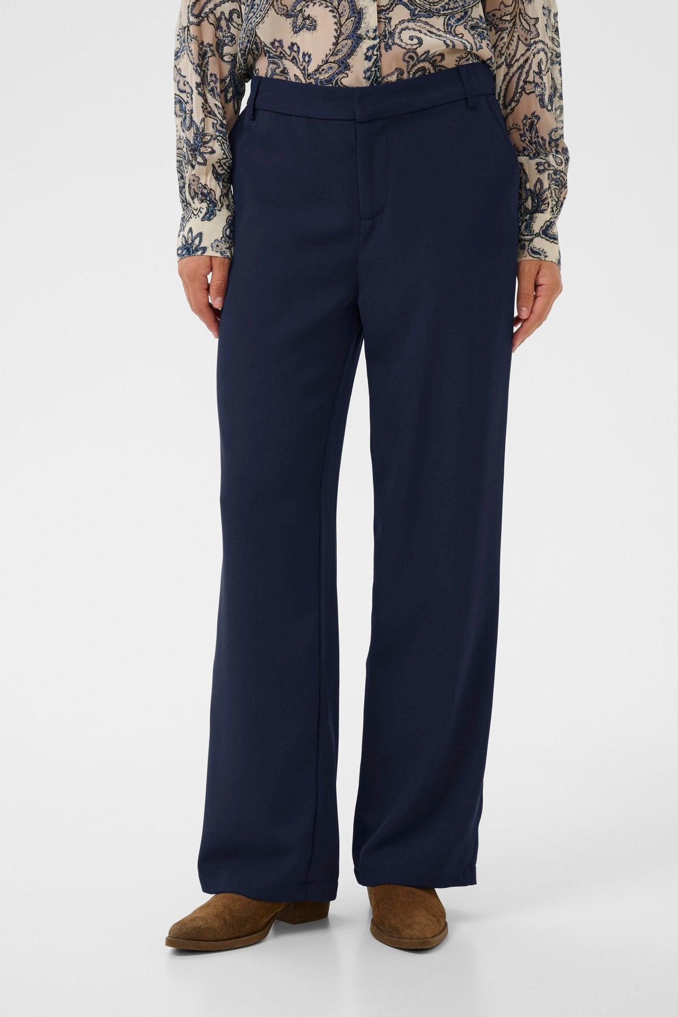 Cocamia Trousers by Cream - Navy - Blue Sky Fashions & Lingerie