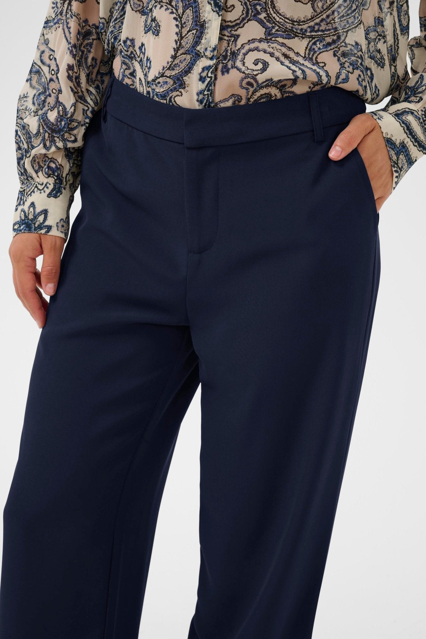 Cocamia Trousers by Cream - Navy - Blue Sky Fashions & Lingerie