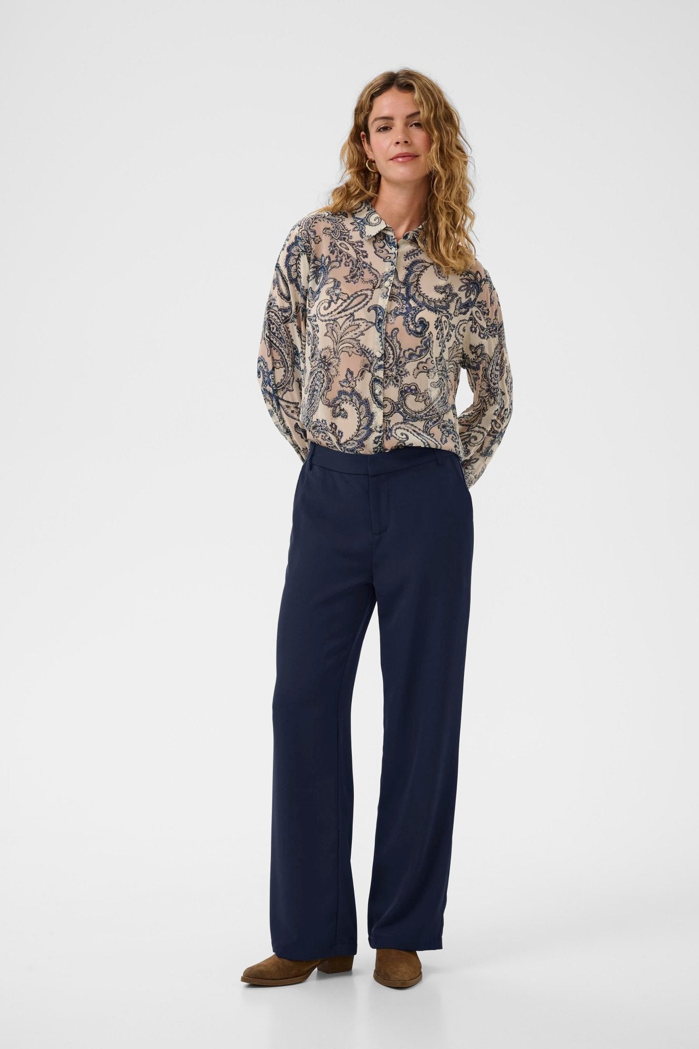 Cocamia Trousers by Cream - Navy - Blue Sky Fashions & Lingerie
