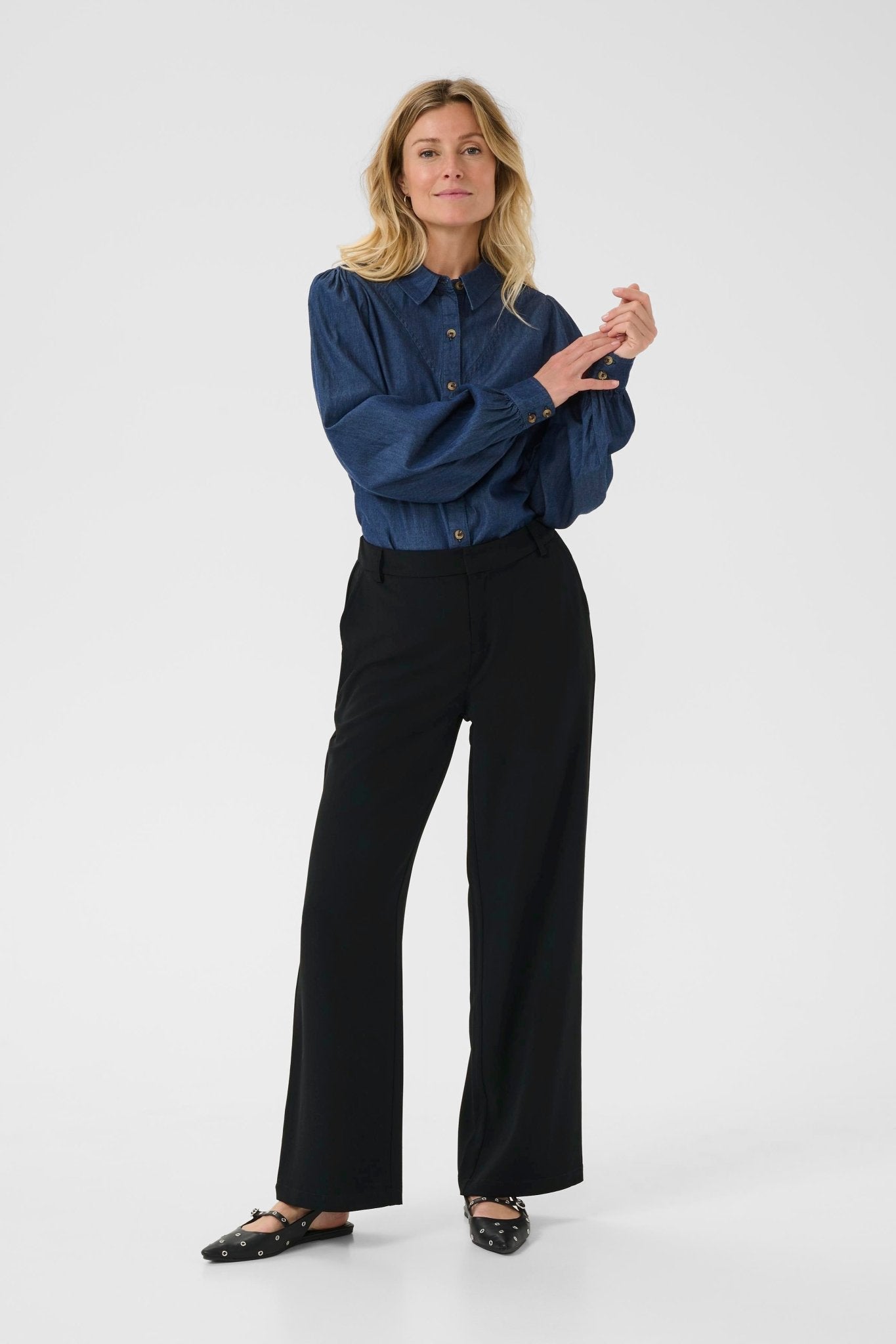Cocamia Trousers by Cream - Pitch Black - Blue Sky Fashions & Lingerie