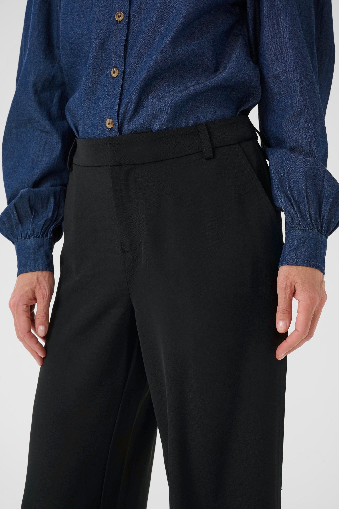Cocamia Trousers by Cream - Pitch Black - Blue Sky Fashions & Lingerie