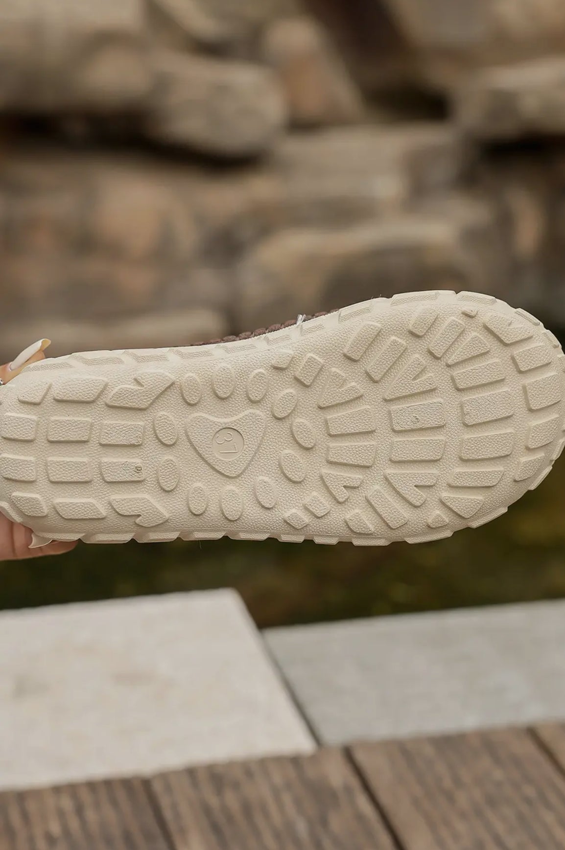 Contrast Stitch Detail Faux Suede Pu Patchwork Plush Slipper - Blue Sky Fashions & Lingerie