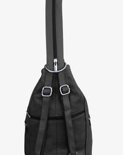 Convertible pebble leather backpack 3611A - black - Blue Sky Fashions & Lingerie