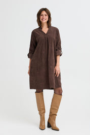 Corda Dress by Fransa - Chocolate Torte - Blue Sky Fashions & Lingerie