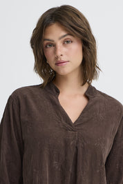 Corda Dress by Fransa - Chocolate Torte - Blue Sky Fashions & Lingerie