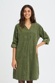 Corda Dress by Fransa - Dusty Olive - Blue Sky Fashions & Lingerie