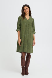 Corda Dress by Fransa - Dusty Olive - Blue Sky Fashions & Lingerie