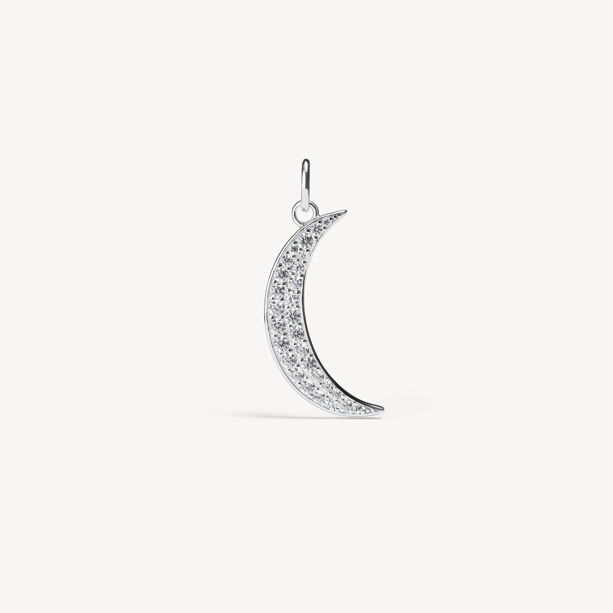 Crescent Moon Pavé Charm - Blue Sky Fashions & Lingerie