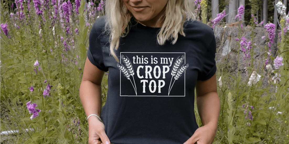 Crop Top Unisex T-Shirt | Farm Apparel - Blue Sky Fashions &amp; Lingerie