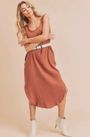 Daisy Dress - Terracotta - Blue Sky Fashions & Lingerie