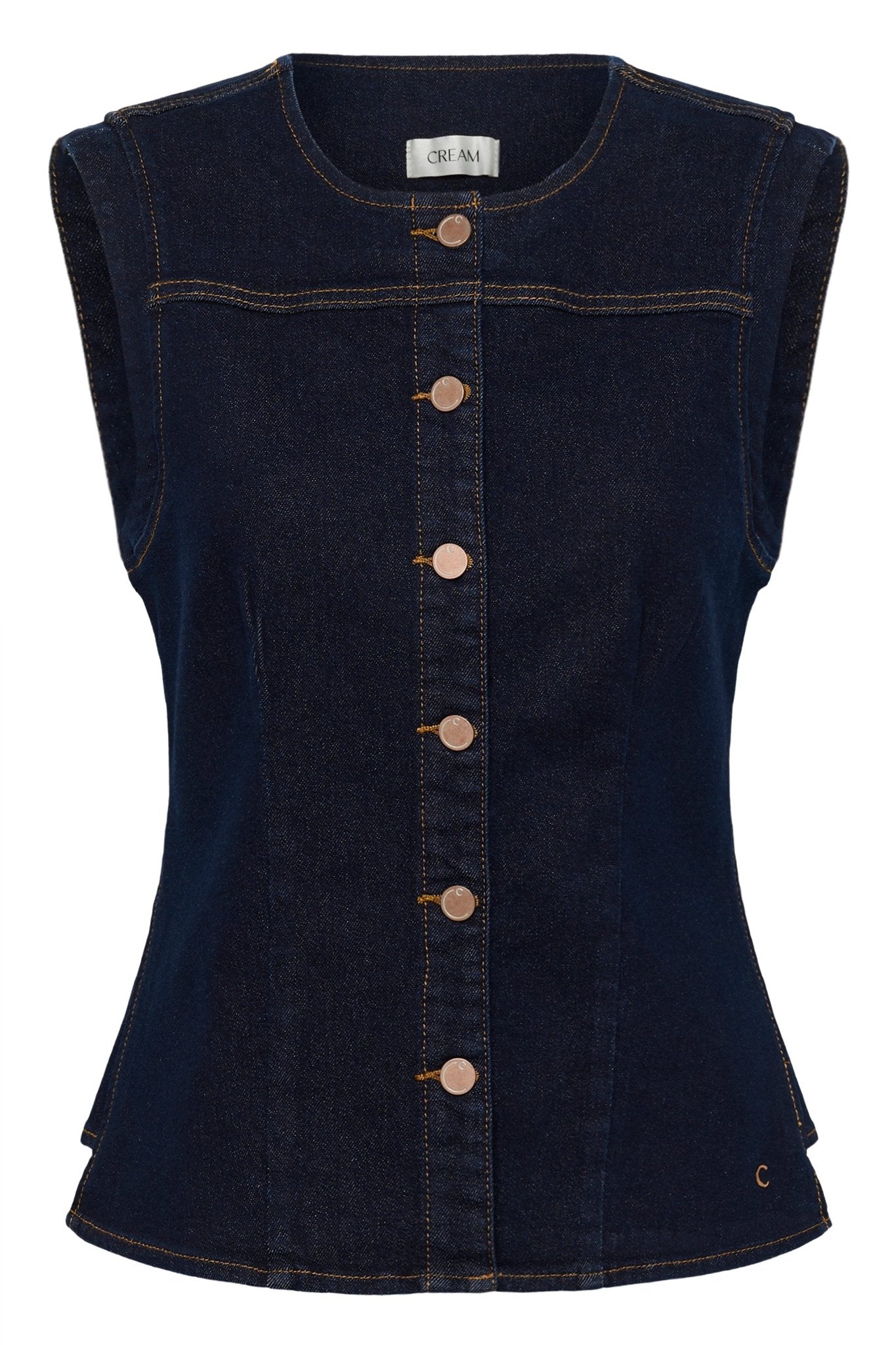 Damy Denim Waistcoat by Cream - Cape Breton Rinse - Blue Sky Fashions & Lingerie