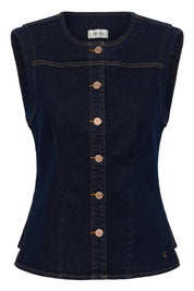 Damy Denim Waistcoat by Cream - Cape Breton Rinse - Blue Sky Fashions & Lingerie