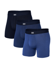 Daytripper Boxer Brief with fly 3 pack - blue heather/blueberry/maritime - Blue Sky Fashions & Lingerie