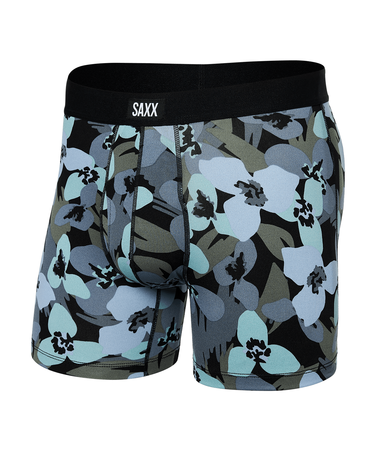 Daytripper Boxer Brief with fly - blue camo flowers - Blue Sky Fashions & Lingerie