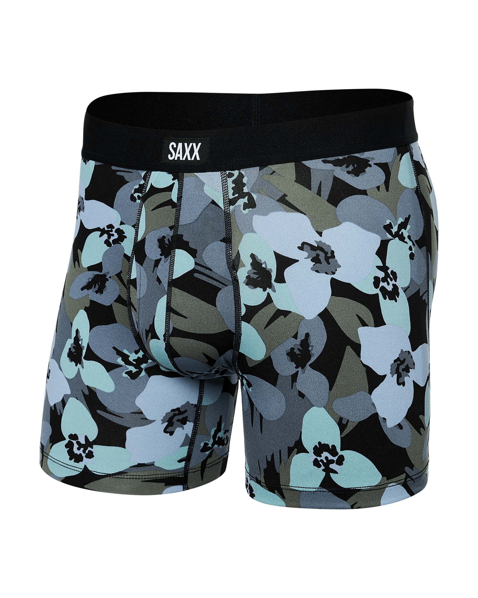 Daytripper Boxer Brief with fly - blue camo flowers - Blue Sky Fashions & Lingerie