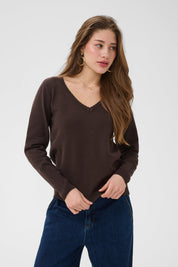 Dela Knit Pullover- Java - Blue Sky Fashions & Lingerie