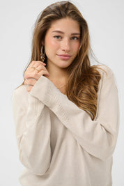 Dela Knit Pullover- Oat Melange - Blue Sky Fashions & Lingerie