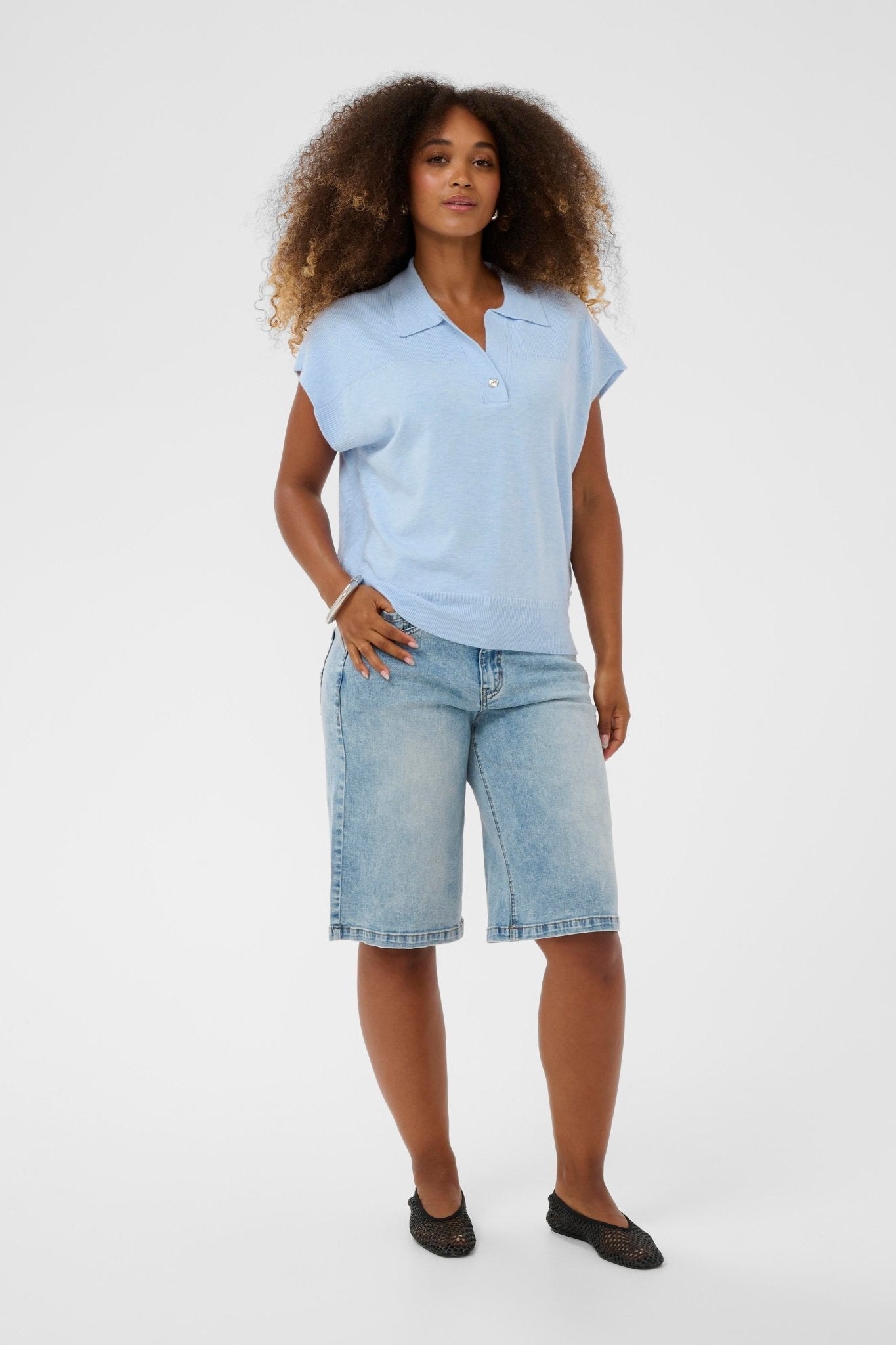 Dela Knit Slipover - Cashmere Blue - Blue Sky Fashions & Lingerie