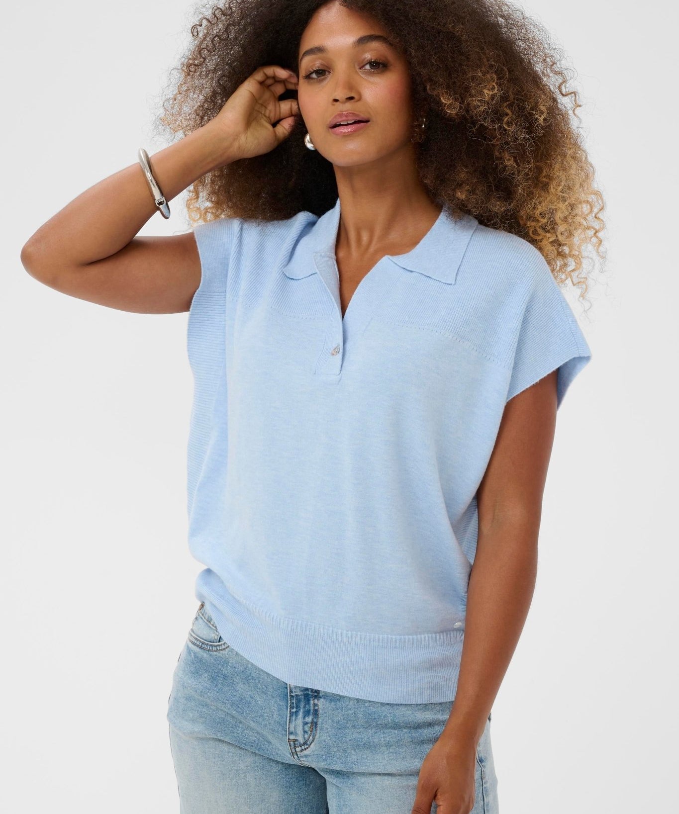 Dela Knit Slipover - Cashmere Blue - Blue Sky Fashions & Lingerie