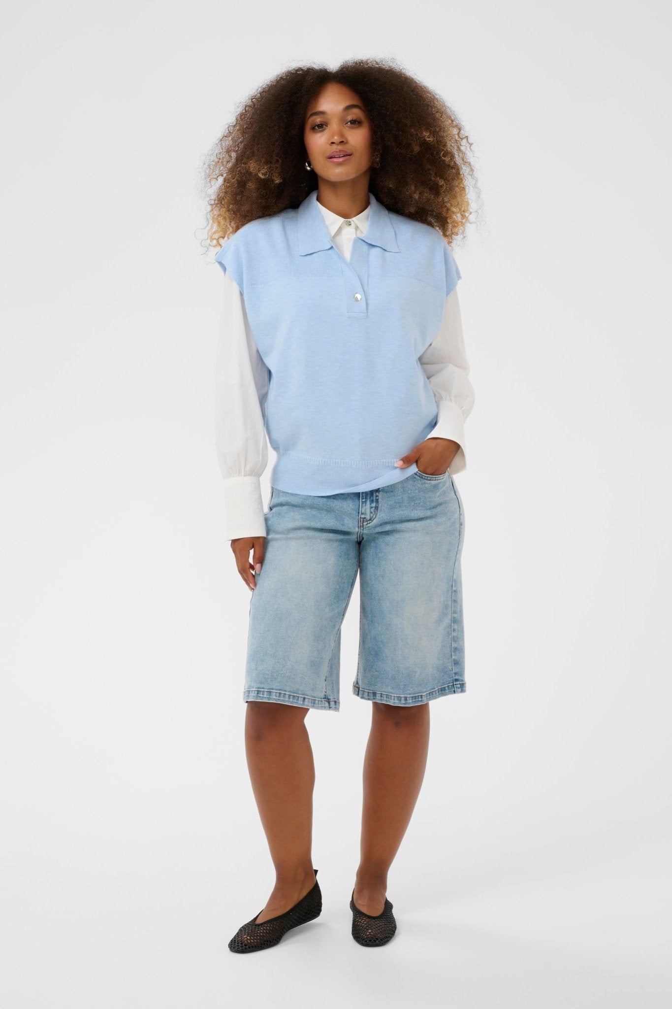 Dela Knit Slipover - Cashmere Blue - Blue Sky Fashions & Lingerie