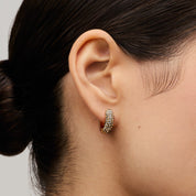 DESERT ROSE & SAND DUNES SPARKLE REVERSIBLE HOOP EARRINGS - Blue Sky Fashions & Lingerie