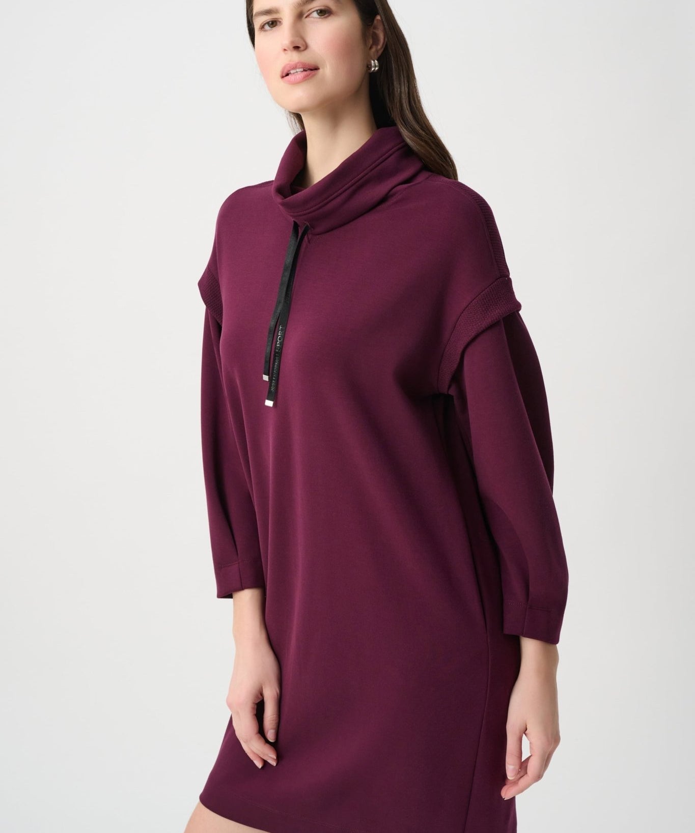 Drawstring Funnel Collar Dress 264611 by Joseph Ribkoff - Blue Sky Fashions & Lingerie