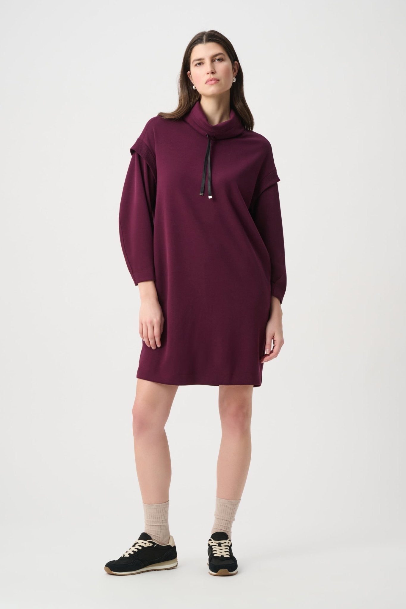 Drawstring Funnel Collar Dress 264611 by Joseph Ribkoff - Blue Sky Fashions & Lingerie