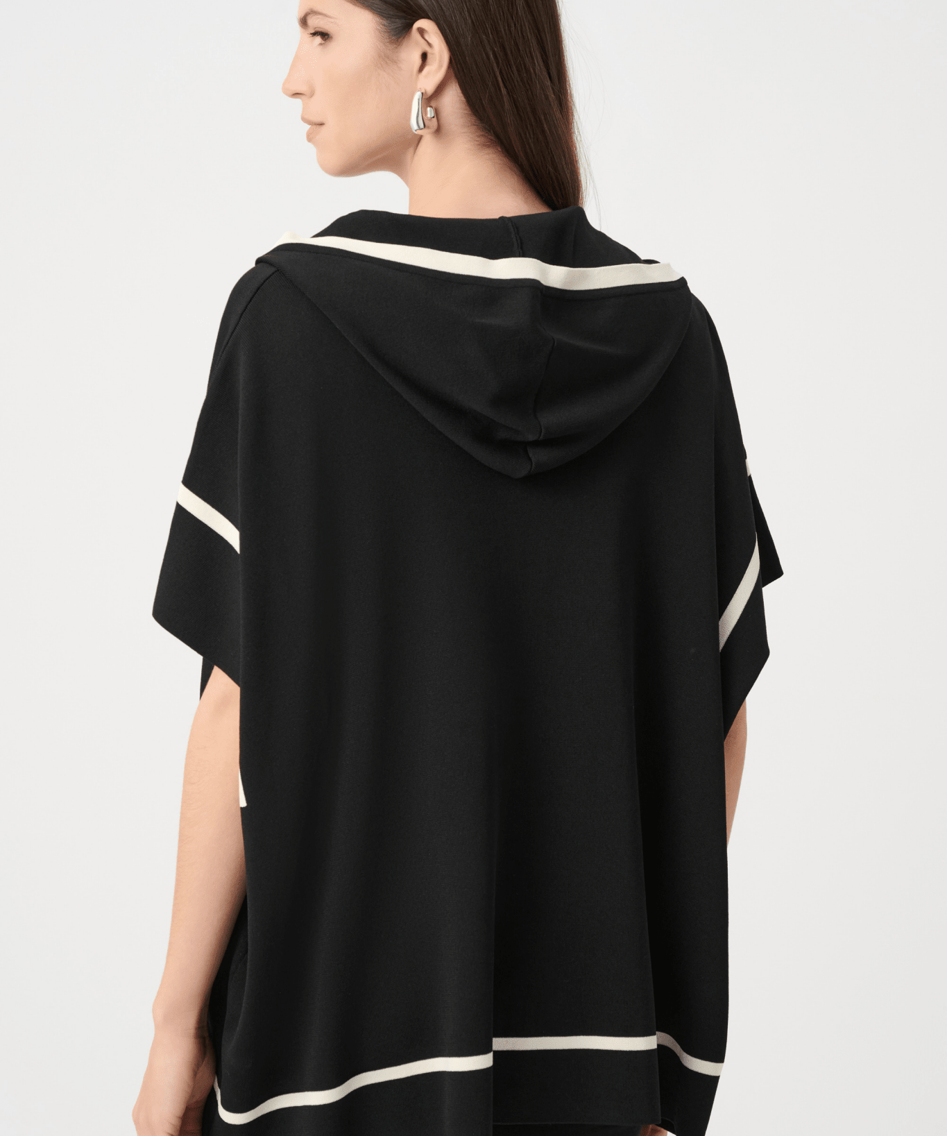 Dry Viscose Hooded Boxy Jacket 263639 - Blue Sky Fashions & Lingerie