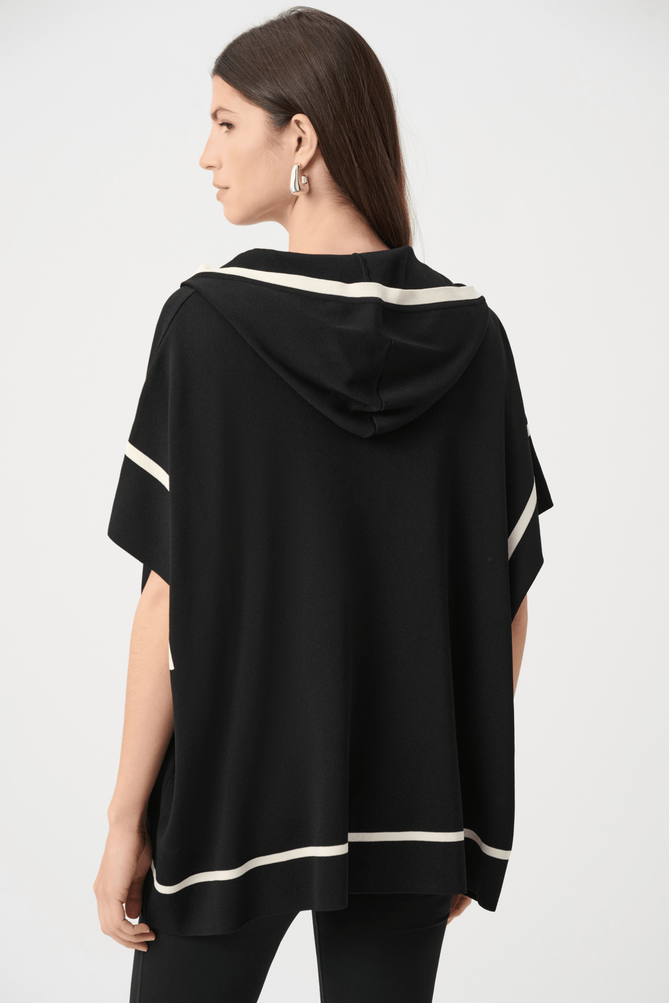 Dry Viscose Hooded Boxy Jacket 263639 - Blue Sky Fashions & Lingerie