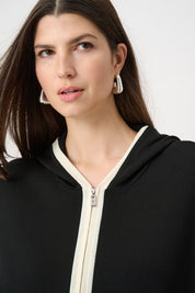 Dry Viscose Hooded Boxy Jacket 263639 - Blue Sky Fashions & Lingerie