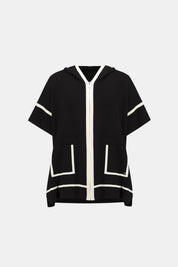 Dry Viscose Hooded Boxy Jacket 263639 - Blue Sky Fashions & Lingerie