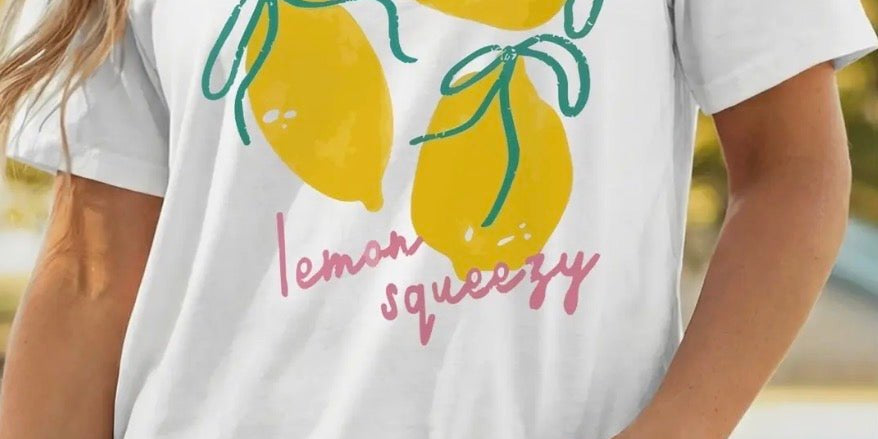 Easy Peasy Lemon Squeezy Graphic Tee - Blue Sky Fashions &amp; Lingerie
